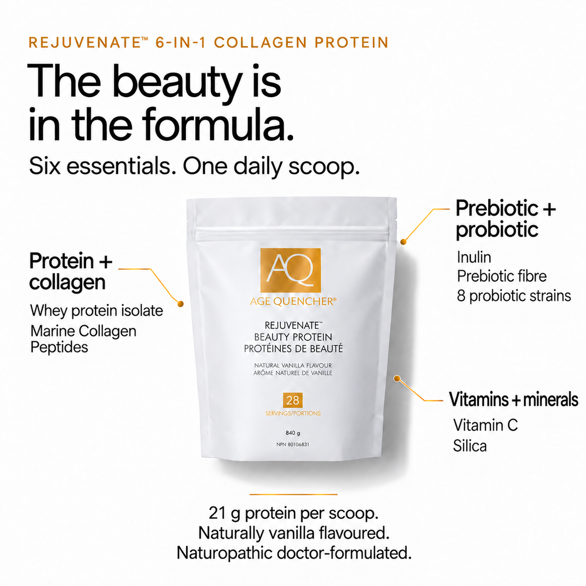 6-in-1 REJUVENATE™ Collagen Protein Powder