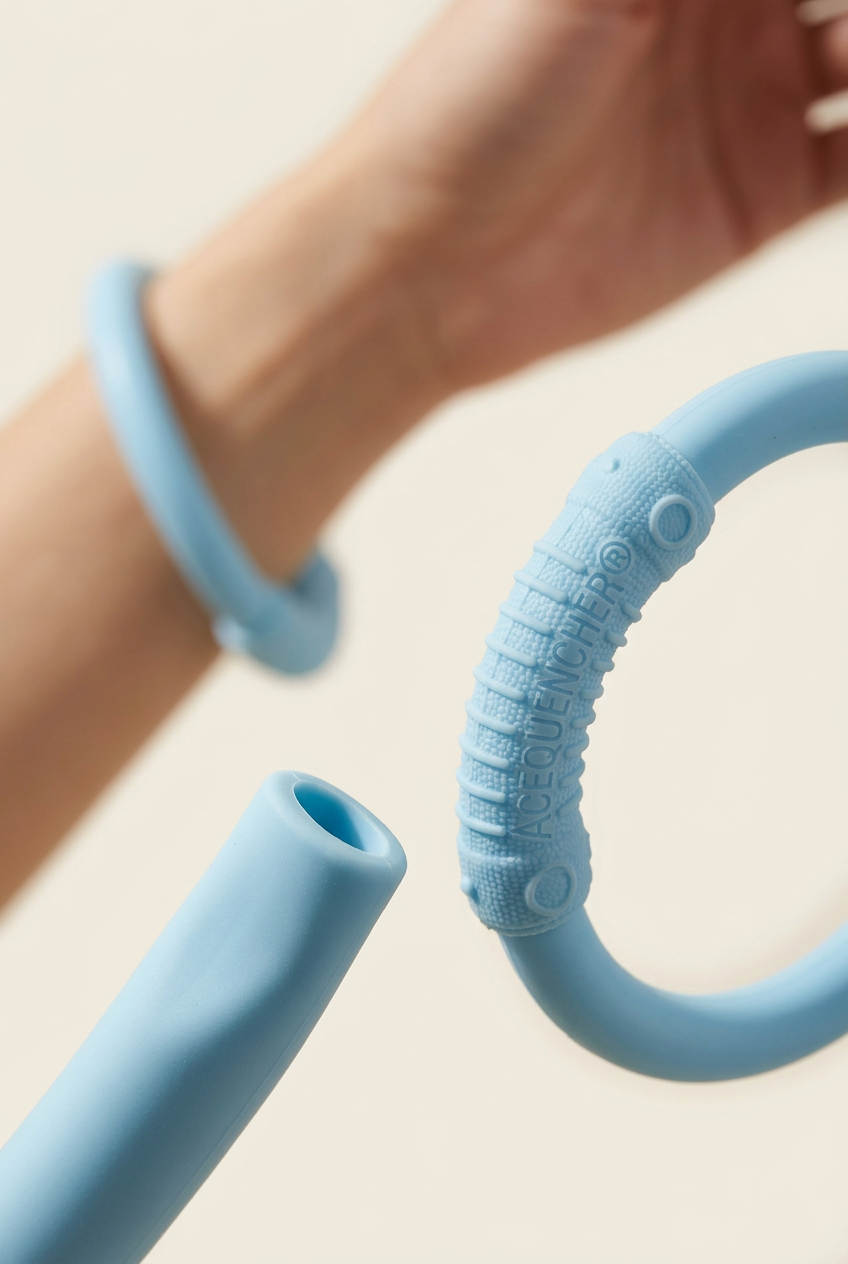 Scale detail – silicone clasp and mouthpiece close-up